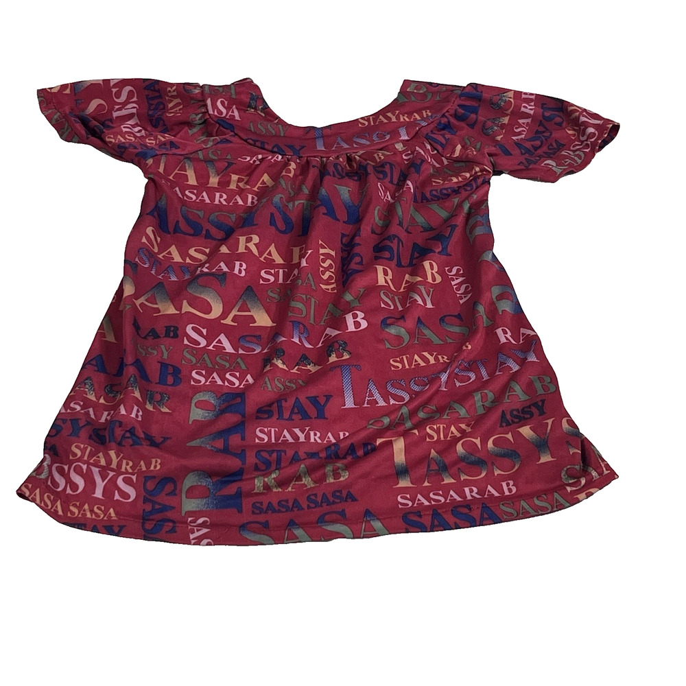 Toddler Girl SASSY Word Print Dress Red Pink Size 2T Bold Statement